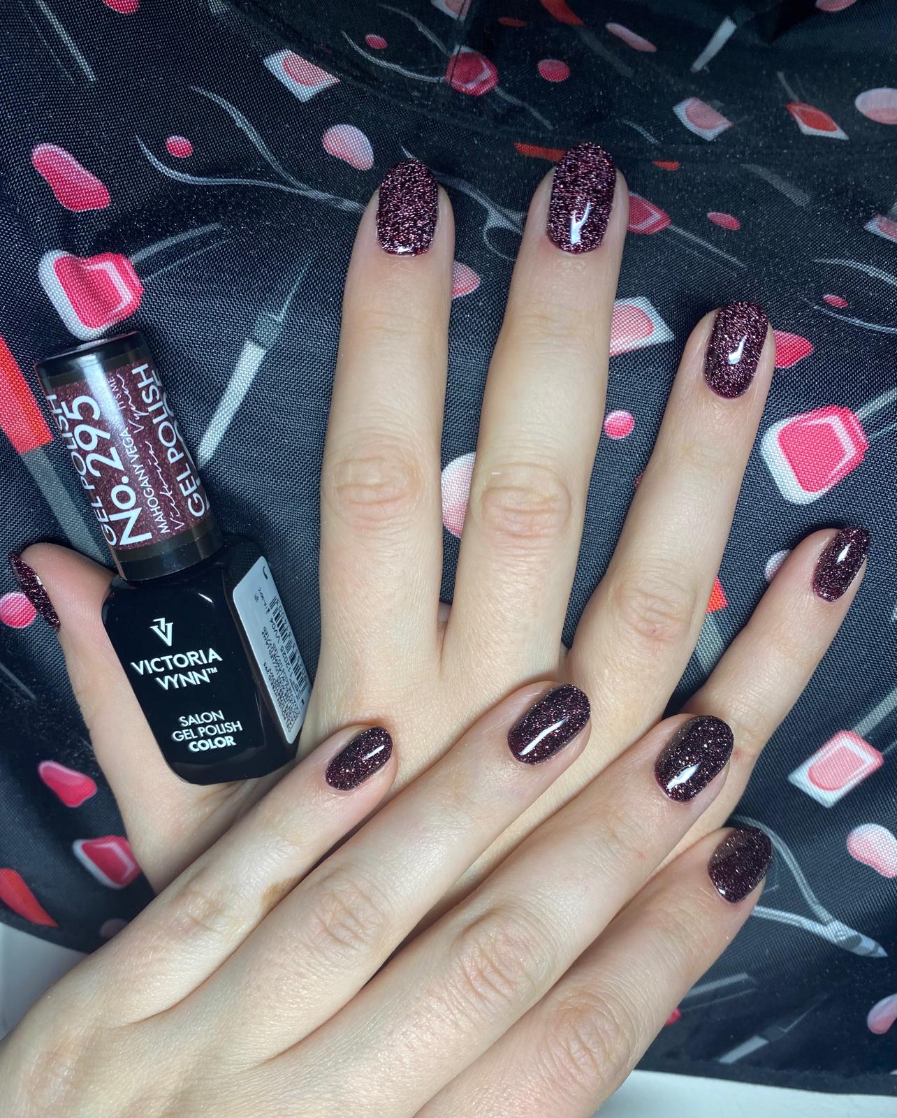 Hybrid gel (Shellac) manicure with glitter finish — Costa Tropical